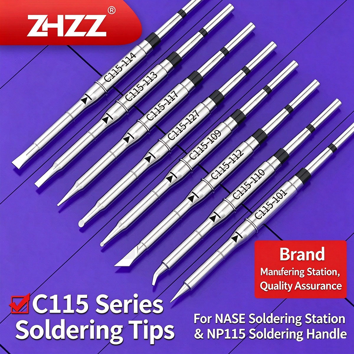 C115 Nano Soldering Iron Station - Pontas de ferro de solda C115