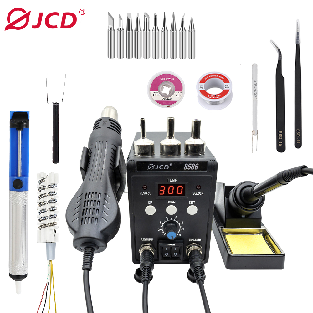 2 In 1 Soldering Rework Station 750W - Estação de solda digital ESD 2