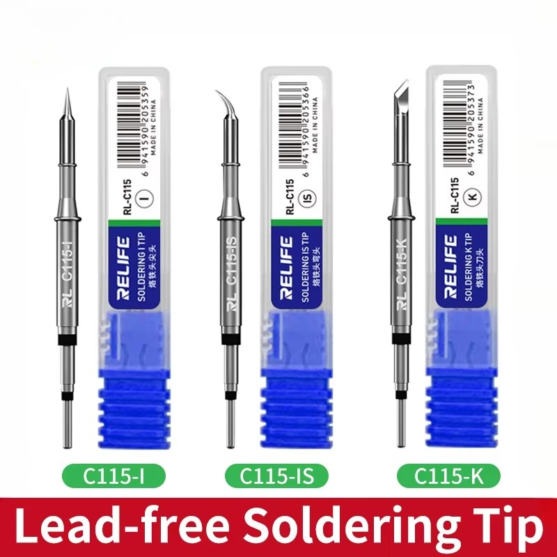 C115 Nano Soldering Iron Station - RELIFE C115-K/I/IS Ponta de Ferro de