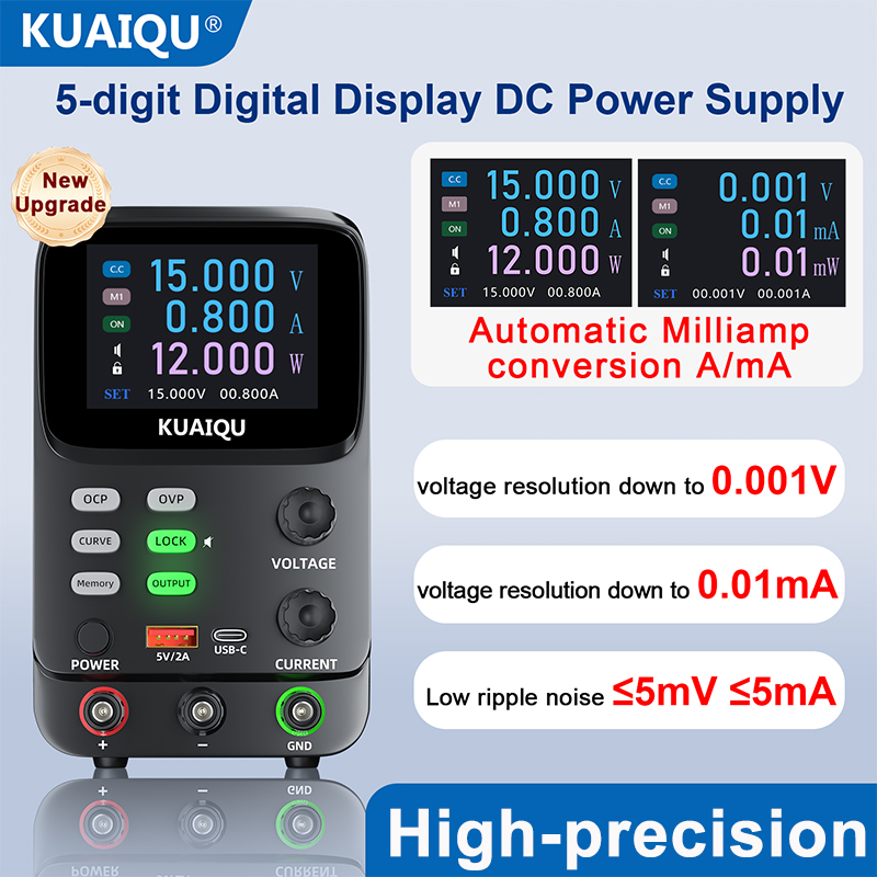 KUAIQU 5 dígitos Ultra precisã - High Precision Dc Power Supply 30V 10A avaliação e preço