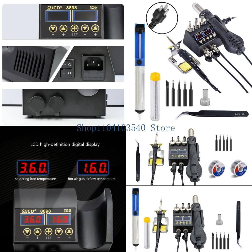 02DC 750W Solda Estação 2 1 So - 2 In 1 Soldering Rework Station 750W avaliação e preço