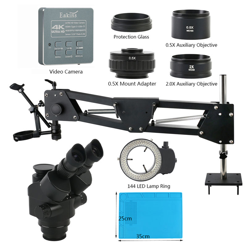 Microscópio Trinocular Estéreo - Simul-Focal Industrial Microscope 4K Hdmi avaliação e preço