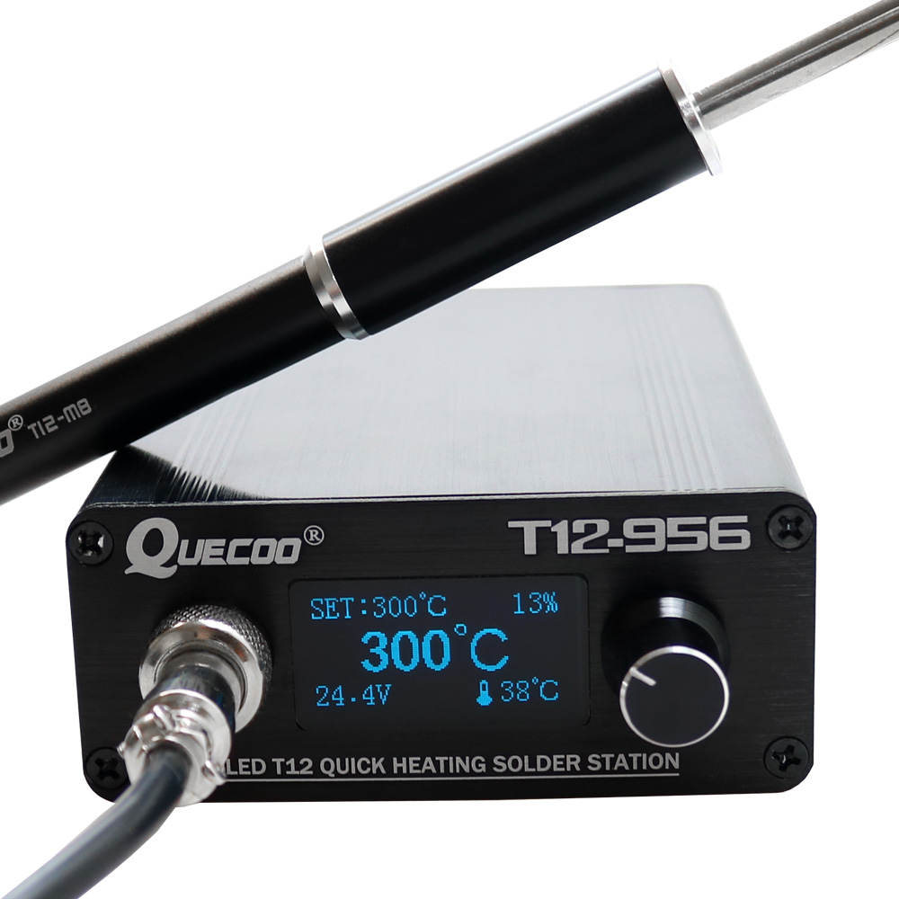 QUECOO-T12-956 Estação De Sold - T12 Soldering Station Oled avaliação e preço