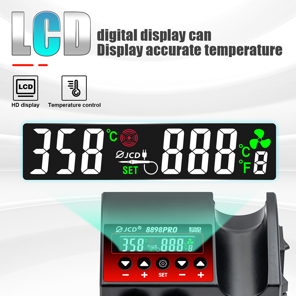 Jcd 8898pro 2 em 1 estação de  - 2 In 1 Soldering Rework Station 750W avaliação e preço